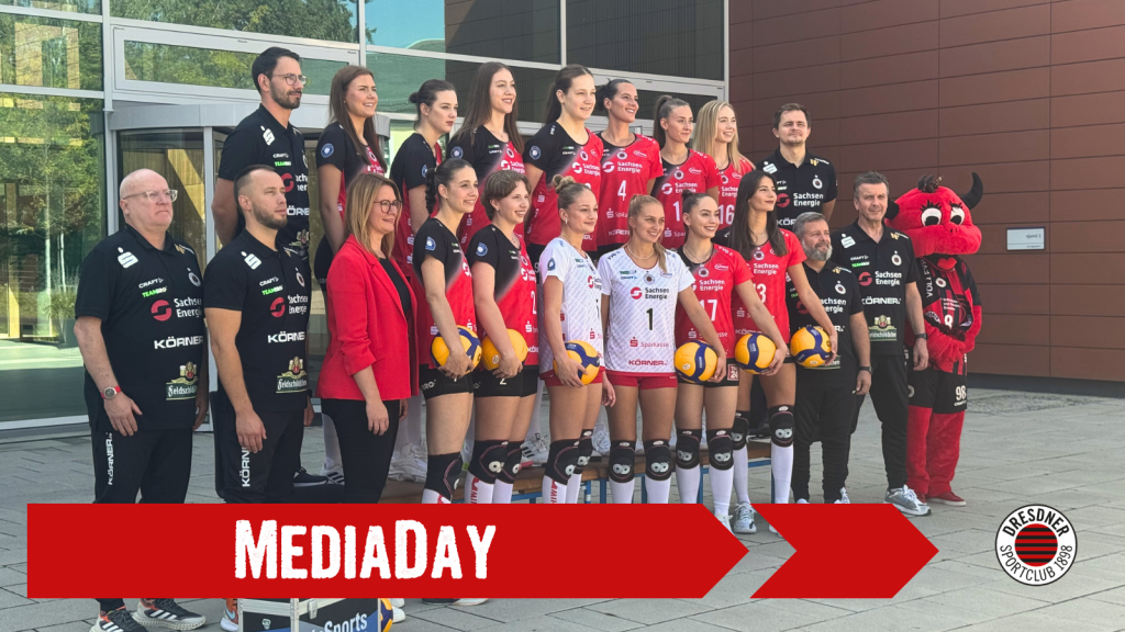 DSCVOLLEY´s stehen zum MediaDay vor der Kamera